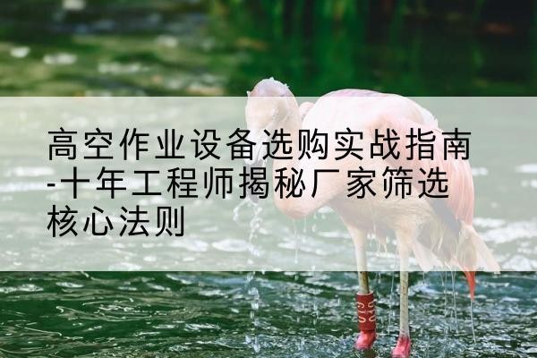 任丘剪叉式升降机厂家-高空作业设备选购实战指南-十年工程师揭秘厂家筛选核心法则